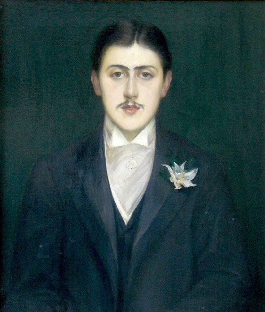 Retrato de Marcel Proust por Jacques-Émile Blanche (1892), quando Proust tinha 21 anos.Fonte