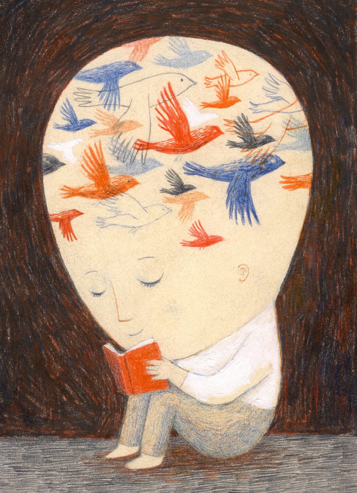 Arte de Ofra Amit para A Velocity of Being: Letters to a Young Reader.