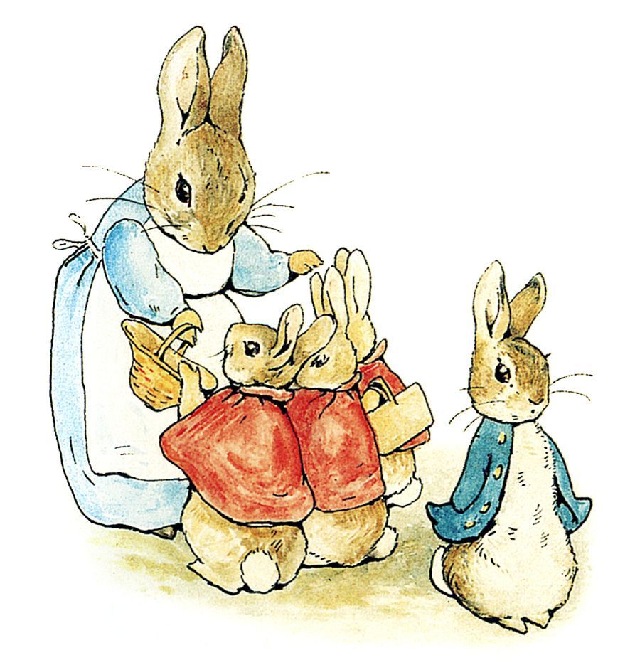 Ilustração original de Beatrix Potter para "Peter Rabbit"