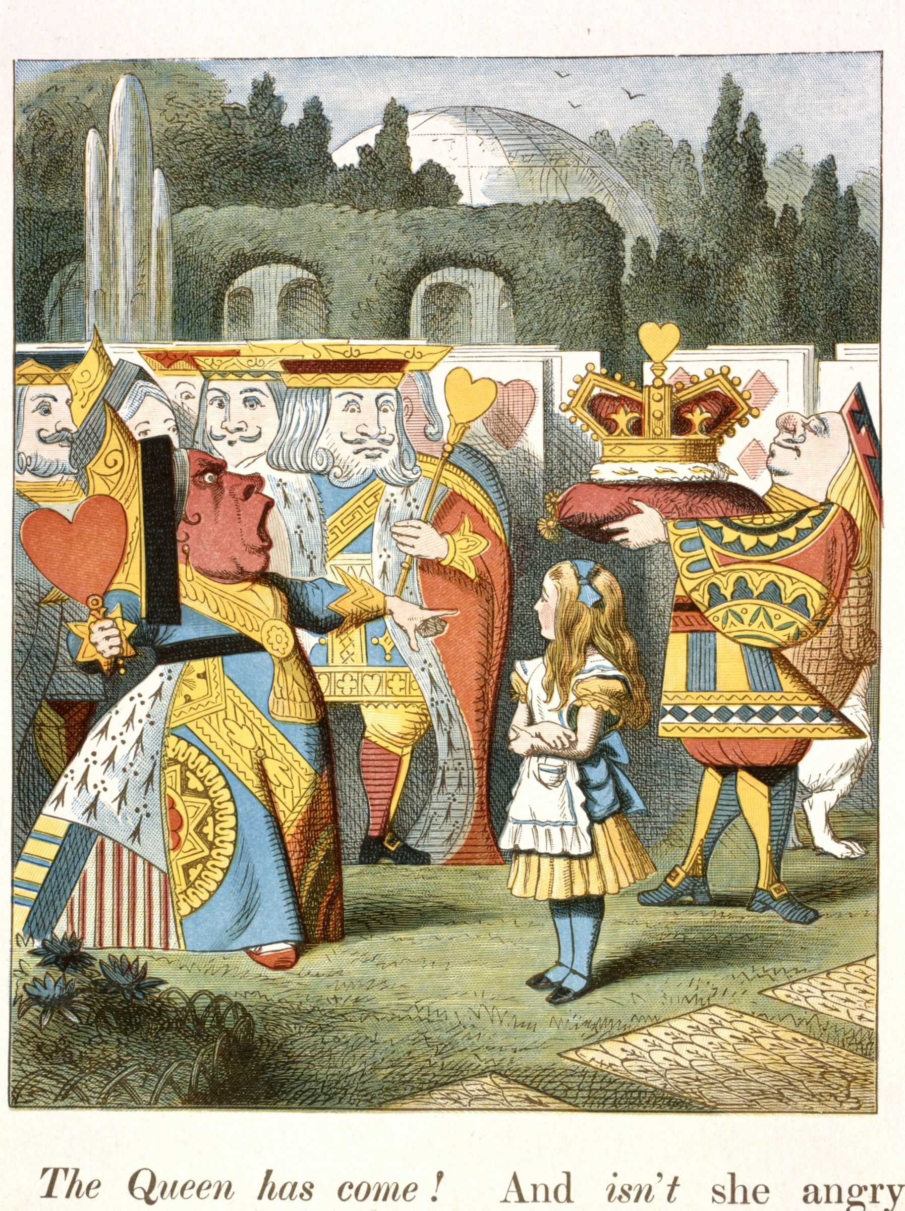 Ilustração original de John Tenniel para "The Adventures of Alice in Wonderland", escrito por Lewis Carroll